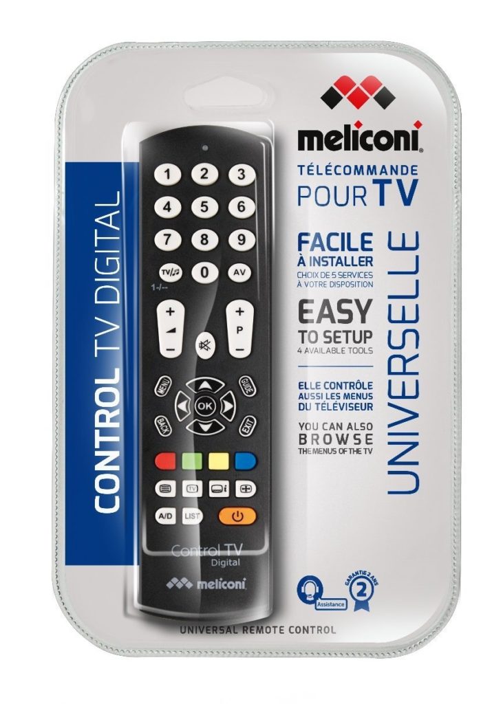 22Meliconi Control Tv digital Telecomando di ricambio universale per tv compatibile con tutte le principali marche e modelli facile da programmare22.
